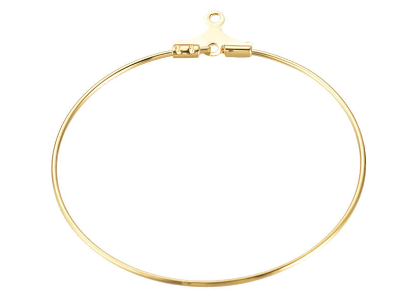 Achat Lot de 2 intercalaires créoles 39 mm - doré à l'or fin 18k