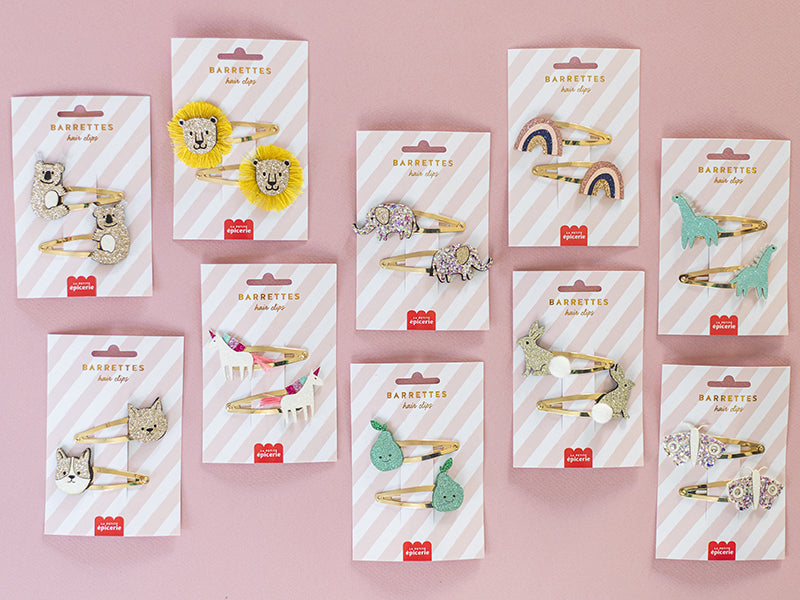 achat Barrettes cheveux - Arc-en-ciel