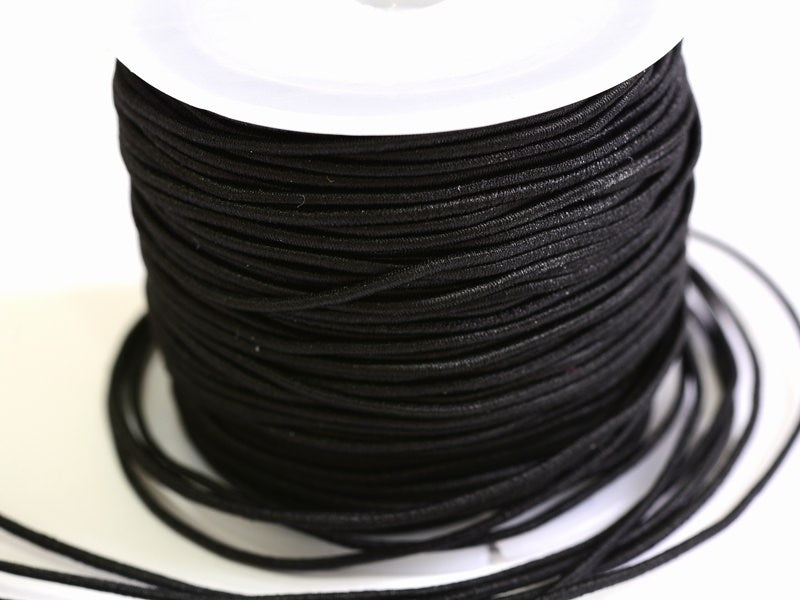 achat 1 m de cordon / fil  élastique 1 mm - Noir