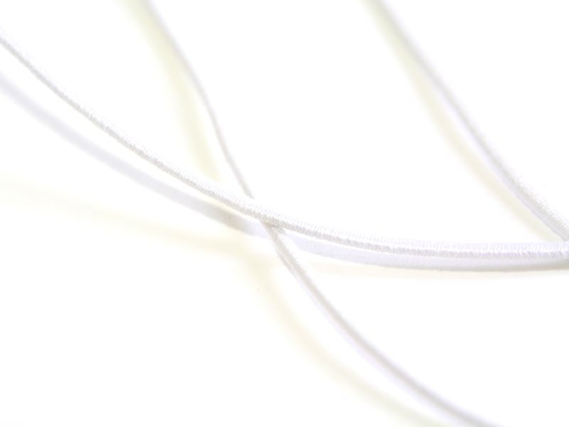 achat 1 m de cordon élastique 1 mm - Blanc