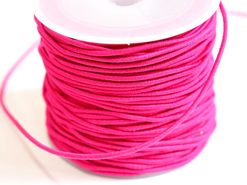 Achat 1 m de cordon élastique 1 mm - Rose fushia