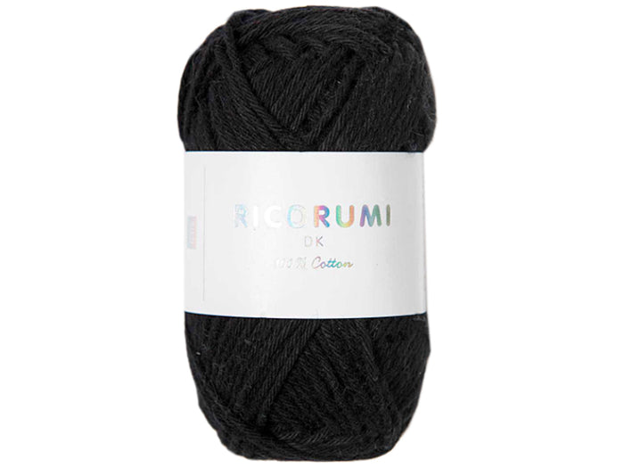 Achat Pelote Ricorumi coton DK - Noir (60)