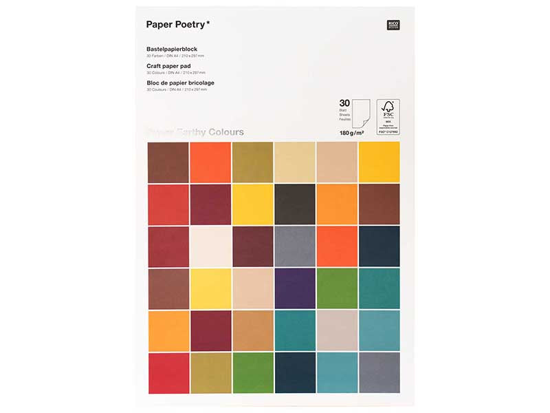 Achat Bloc de papier bricolage - Super Earthy Colours