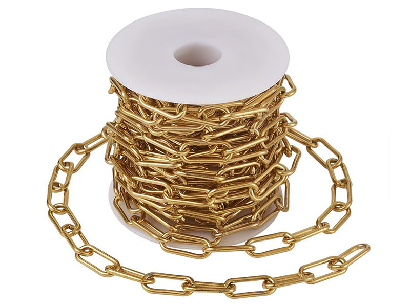 achat Chaine trombone dorée 17x7 mm  -  acier inoxydable 304  x 20 cm
