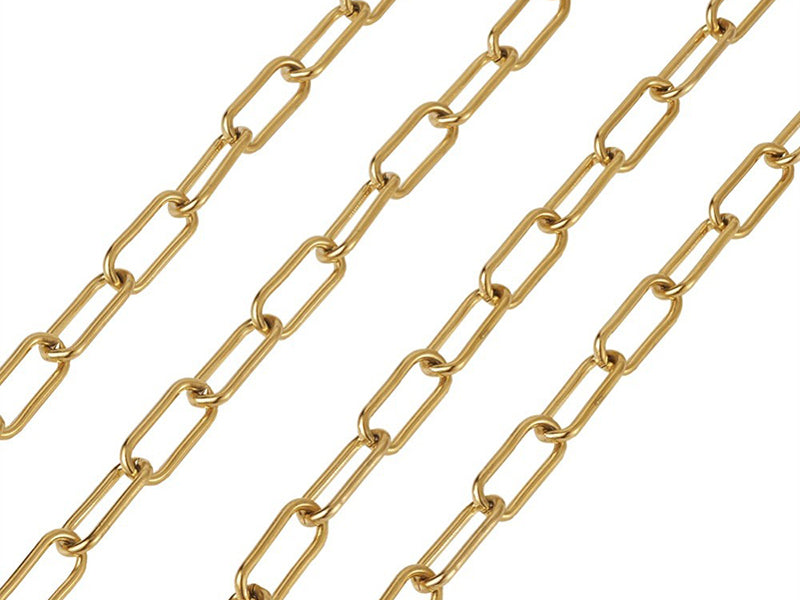 achat Chaine trombone dorée 17x7 mm  -  acier inoxydable 304  x 20 cm