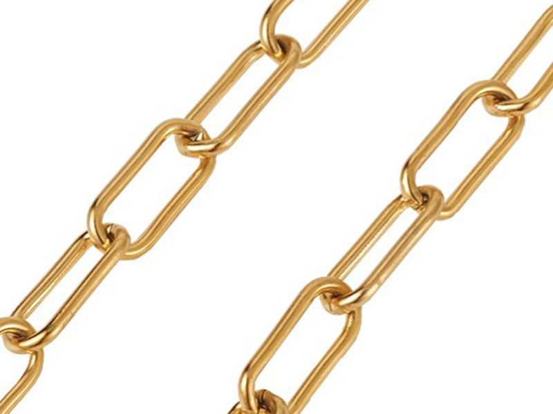 achat Chaine trombone dorée 17x7 mm  -  acier inoxydable 304  x 20 cm