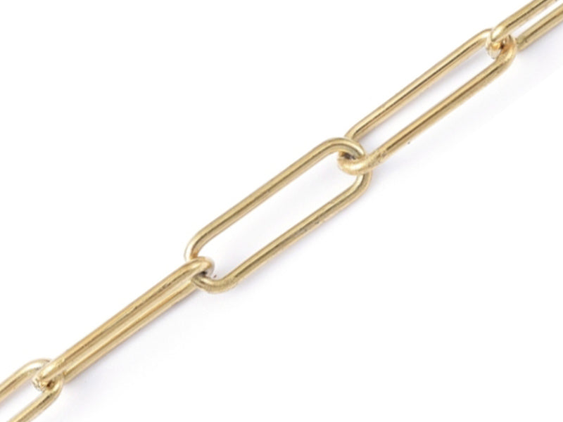 Achat Chaine trombone dorée 10x3 mm  -  acier inoxydable 304  x 20 cm