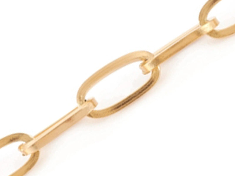 Achat Chaine trombone dorée 12x6 mm  -  acier inoxydable 304  x 20 cm