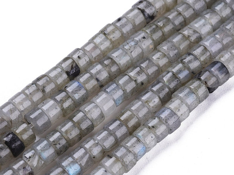 achat 100 perles heishi naturelles 4 mm - labradorite grise