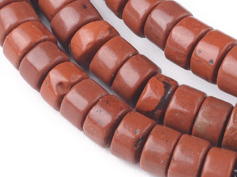 Achat 100 perles heishi naturelles 4 mm - jaspe rouge