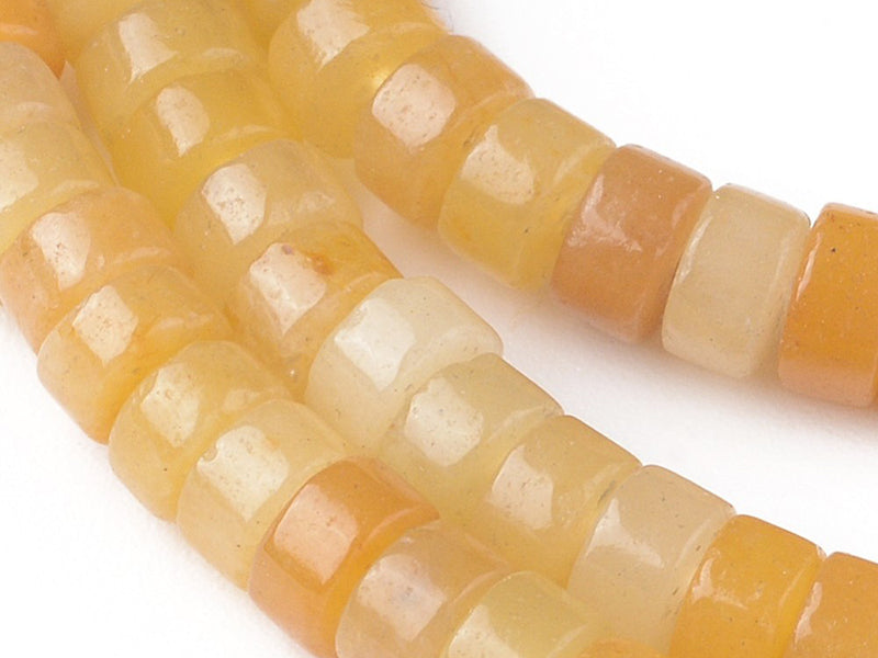 Achat 100 perles heishi naturelles 4 mm - topaze