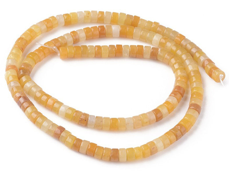 achat 100 perles heishi naturelles 4 mm - topaze