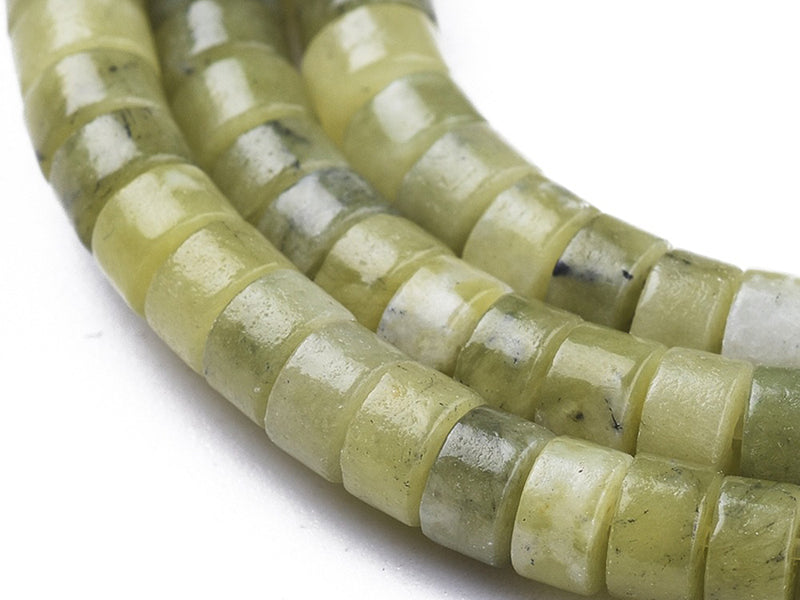 Achat 100 perles heishi naturelles 4 mm - jade