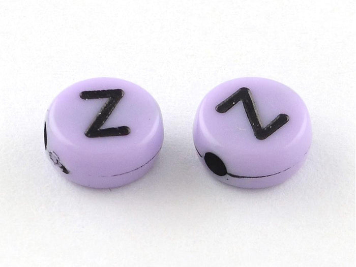 Achat 200 perles rondes en plastique - lettres alphabet - couleurs pastel
