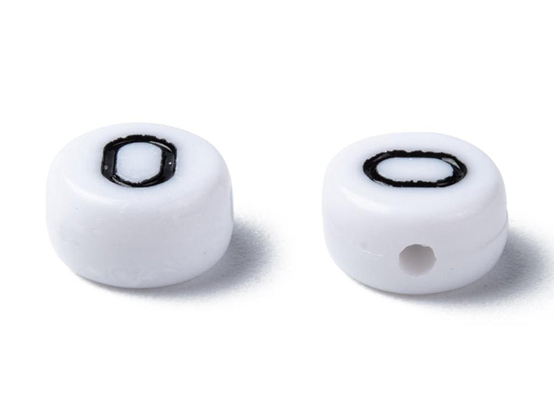 achat Boite de 720 perles rondes en plastique - chiffres - noir et blanc