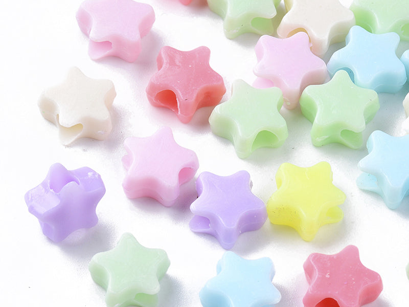 Achat 50 perles étoiles - multicolore