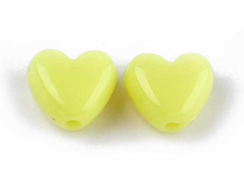 Achat 50 perles coeurs - multicolore
