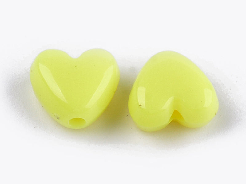 achat 50 perles coeurs - multicolore