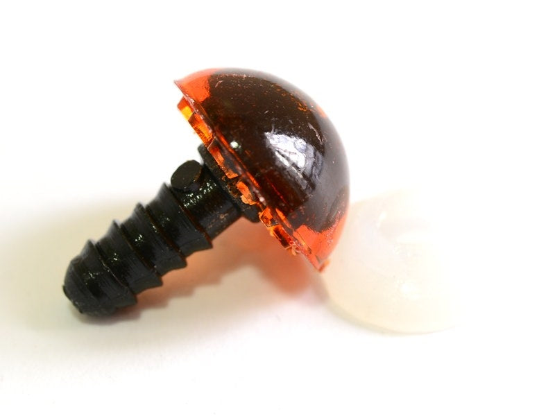 Achat 10 yeux animaux en plastique à clipser 14mm