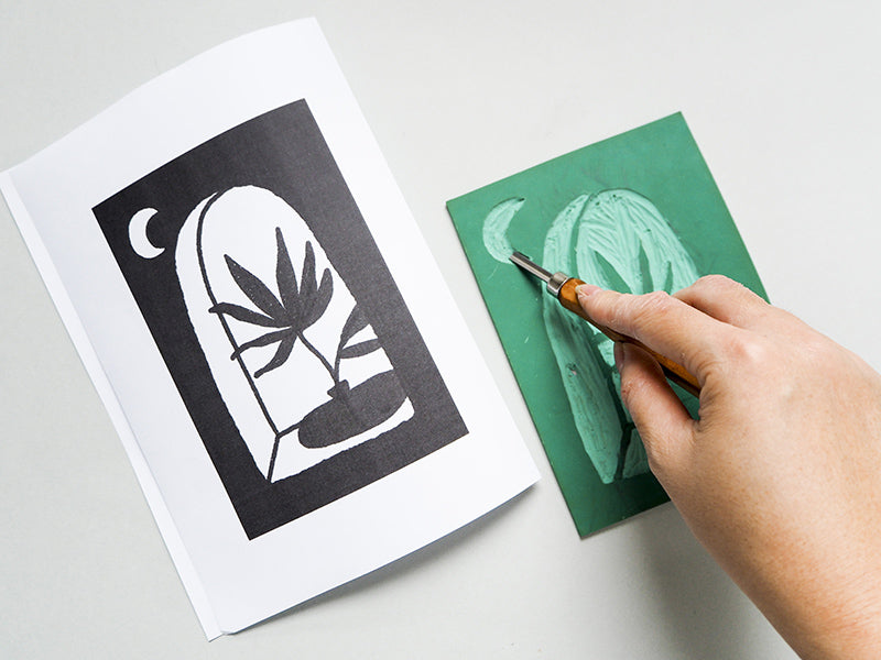 La Petite Épicerie – Kit DIY – Cartes en linogravure La Petite Épicerie – Kit DIY – Cartes en linogravure