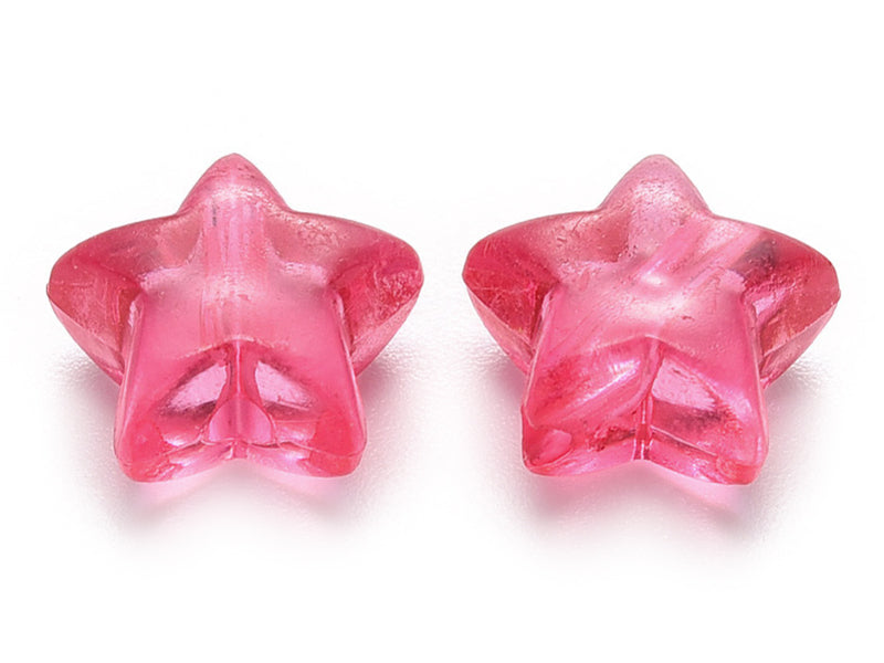 achat 50 perles en plastique - étoiles transparentes - multicolore