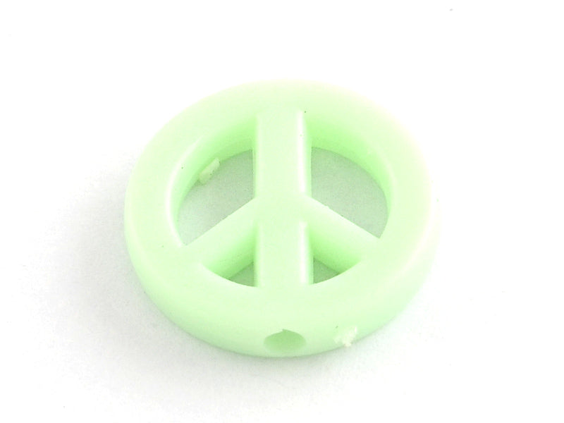 achat 50 perles en plastique - peace and love - pastelles