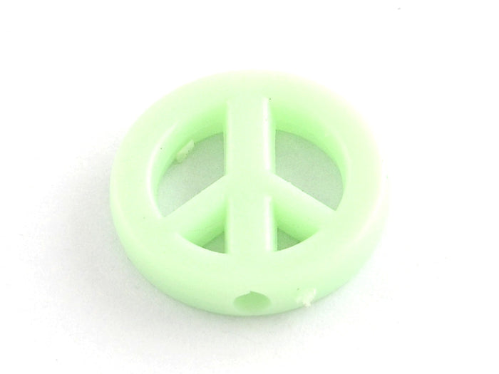 Achat 50 perles en plastique - peace and love - pastelles