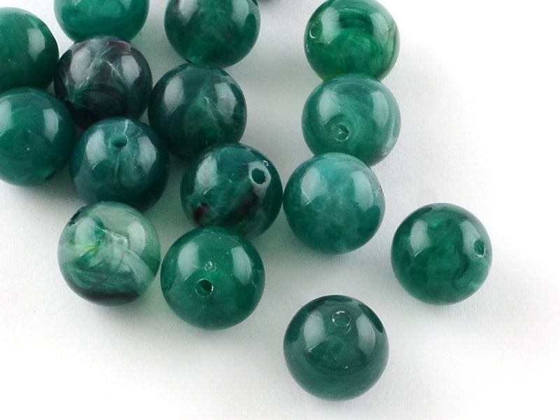 achat 50 perles en plastique imitation pierres naturelles - multicolore - 8 mm