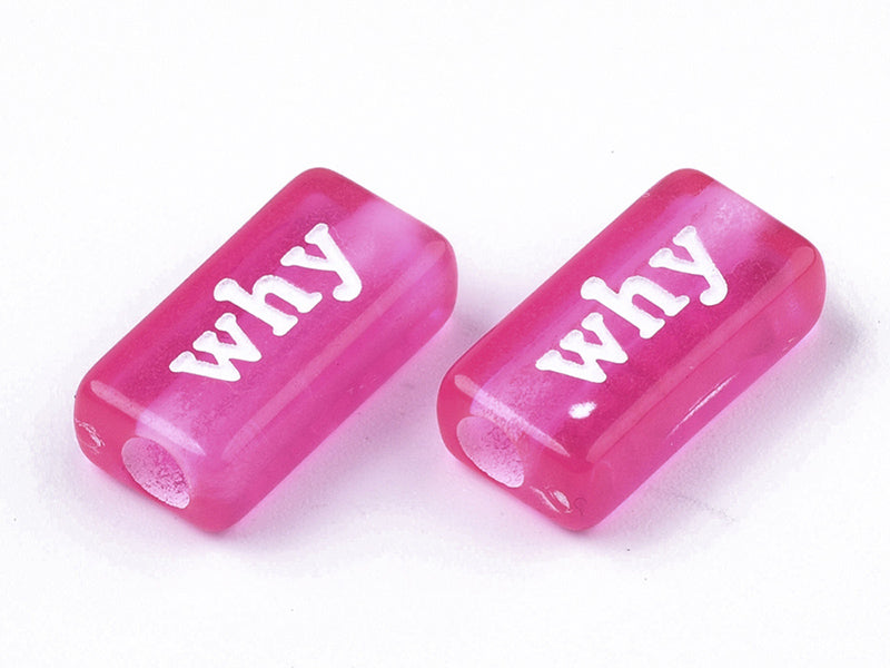 Achat 50 perles en plastique  - mots flashy multicolore