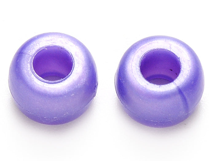 Achat 100 perles en plastiques basiques pour enfants - couleurs nacrées - 9x6 mm