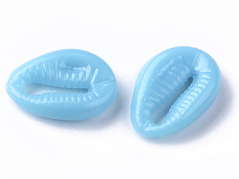 achat 50 perles coquillages cauri en plastique - multicolore