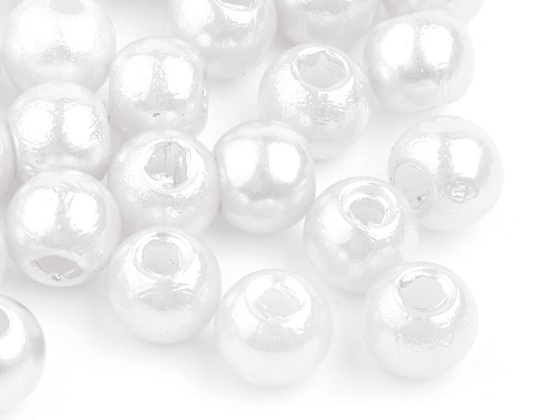Achat 100 perles en plastique imitation perles de culture - 6 mm