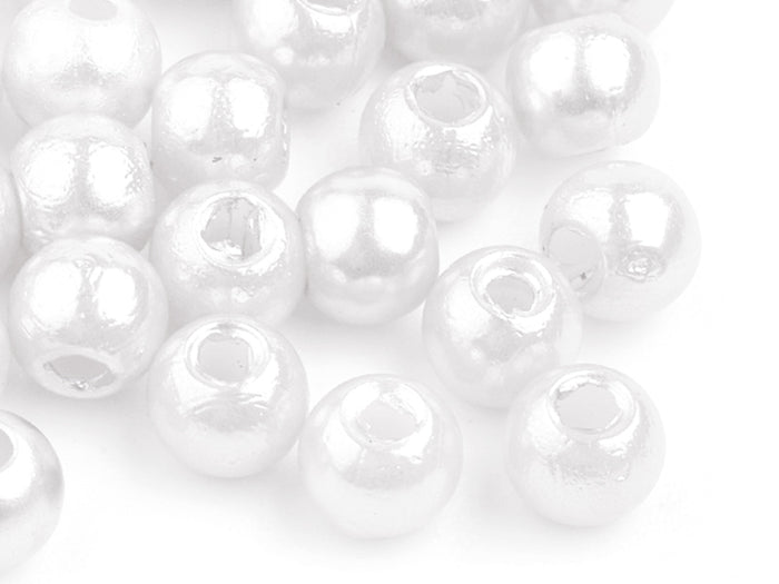 Achat 100 perles en plastique imitation perles de culture - 6 mm