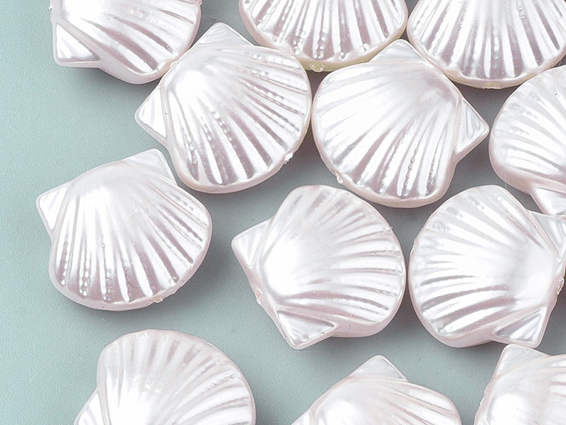 achat 5 perles coquillages en plastique