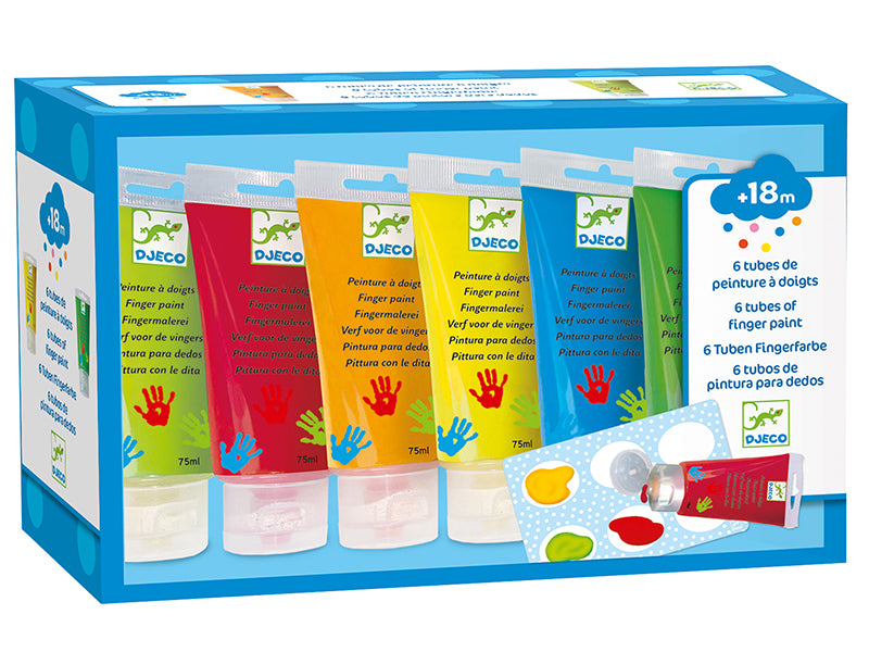 achat 6 tubes de peinture à doigts pour enfants