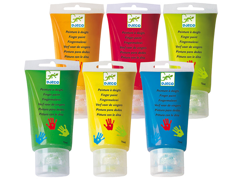 Achat 6 tubes de peinture à doigts pour enfants