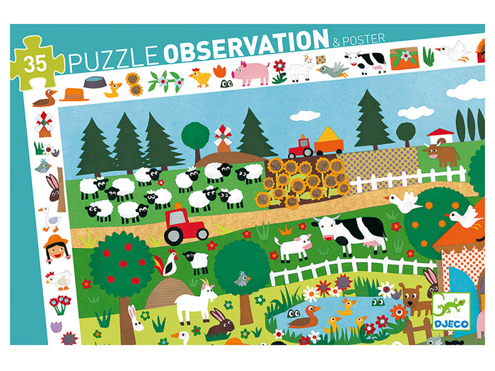 Achat Puzzle La ferme - 35 pcs  - FSC MIX