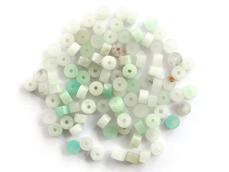 Achat 100 perles heishi naturelles 4 mm - amazonite