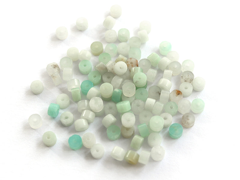 Achat 100 perles heishi naturelles 4 mm - amazonite