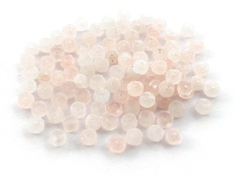 Achat 100 perles heishi naturelles 4 mm - quartz rose