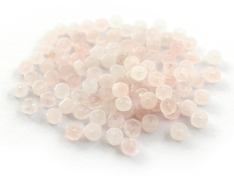 achat 100 perles heishi naturelles 4 mm - quartz rose