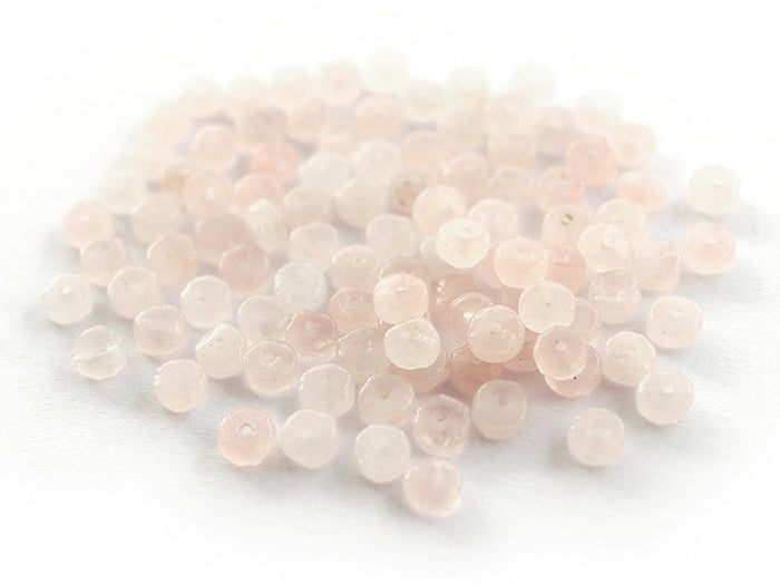 Achat 100 perles heishi naturelles 4 mm - quartz rose