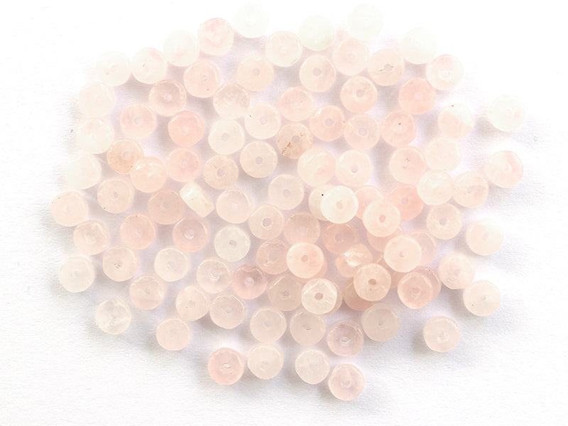 achat 100 perles heishi naturelles 4 mm - quartz rose
