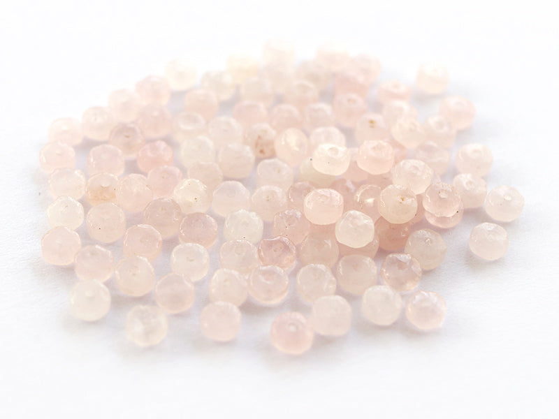 achat 100 perles heishi naturelles 4 mm - quartz rose