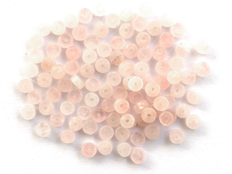 achat 100 perles heishi naturelles 4 mm - quartz rose