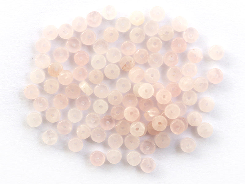 achat 100 perles heishi naturelles 4 mm - quartz rose