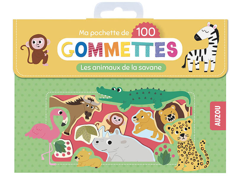 Achat Pochette de 100 gommettes - les animaux de la savane