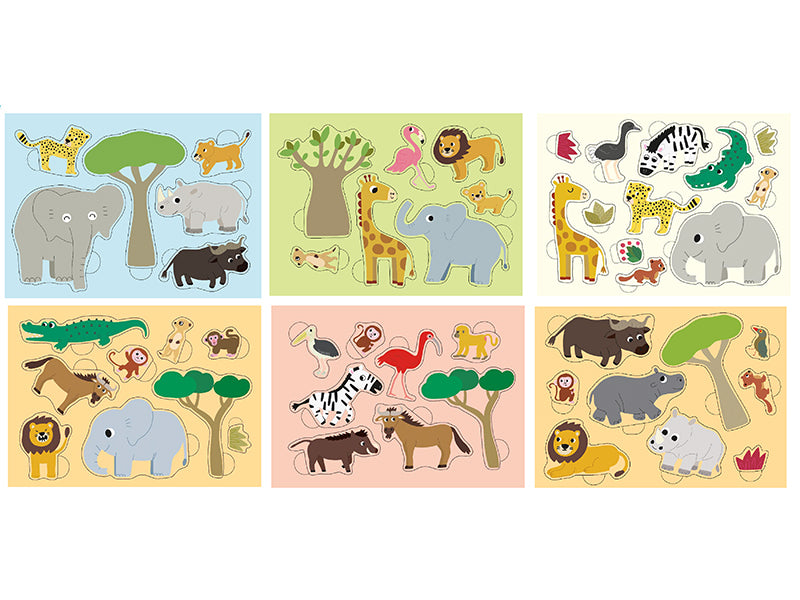 Achat Pochette de 100 gommettes - les animaux de la savane