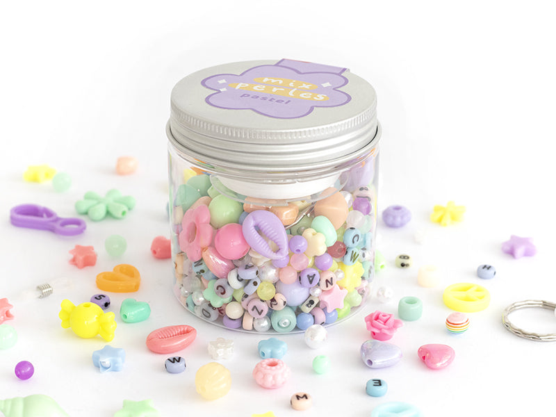 Achat Mix de perles - Pastel