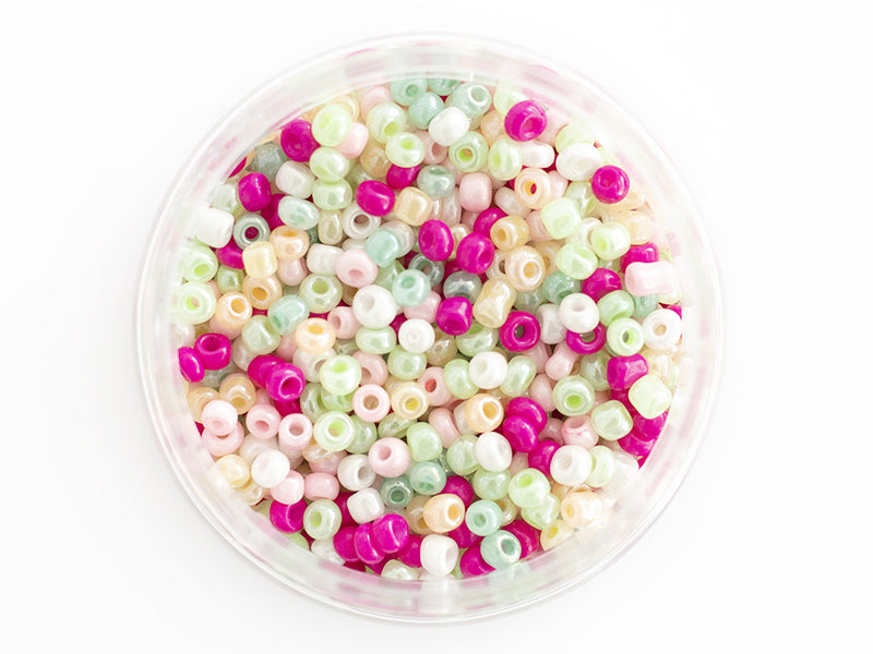 achat Pot de 60 grammes de perles de rocailles 3mm - nuances printanières